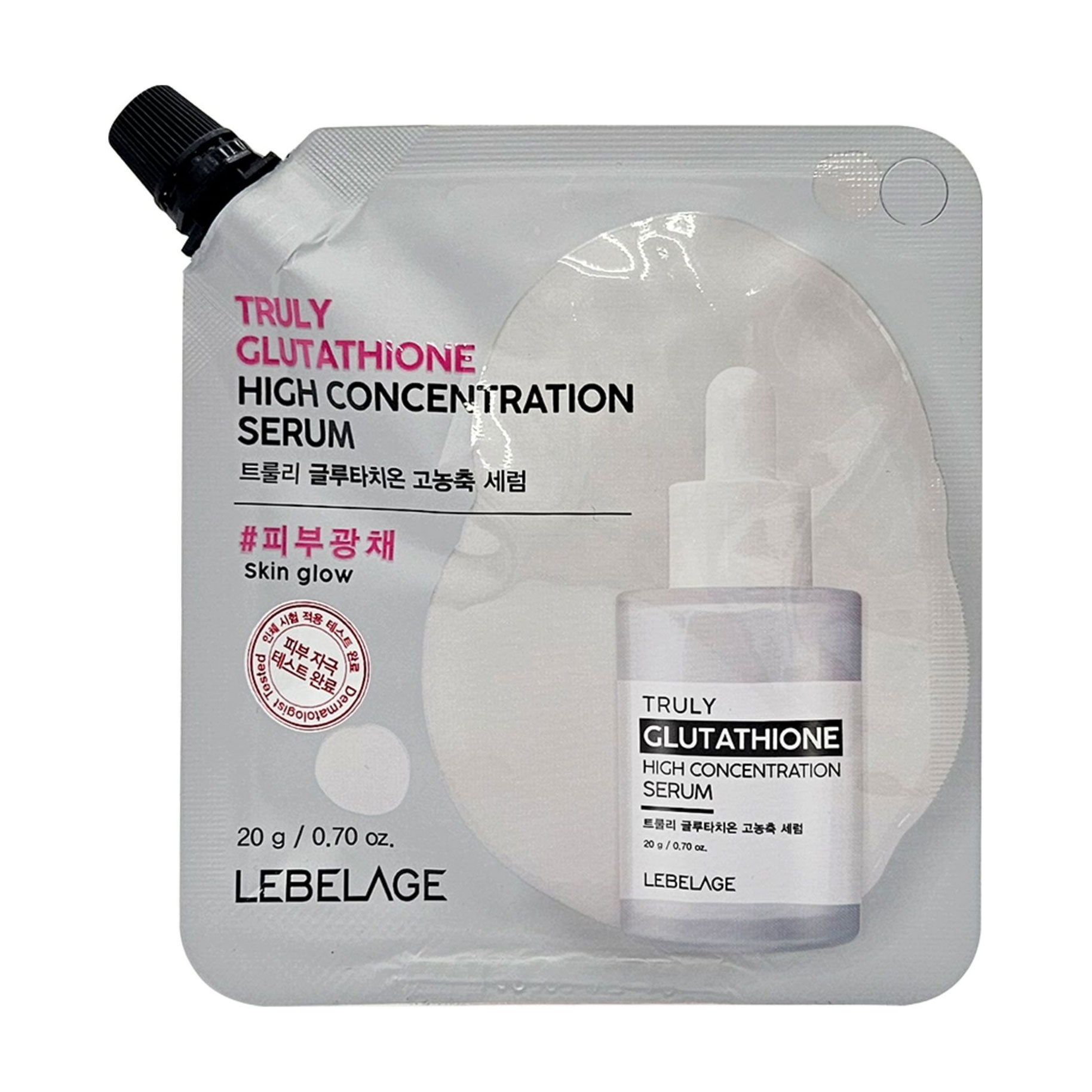 Висококонцентрована сироватка для обличчя Lebelage Truly Glutathione High Concentration Serum з глутатіоном, 20 г (дойпак)